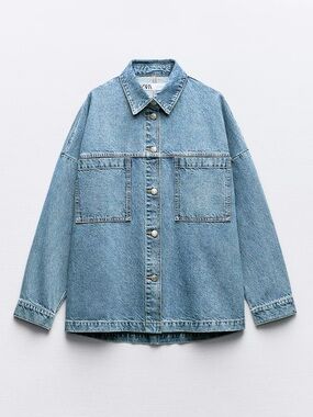 Zara Patch Pocket Denim Jacket